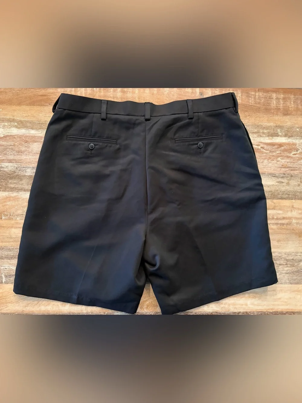 Roundtree & Yorke‎ Flat Front Black Chino Shorts Size 42 9